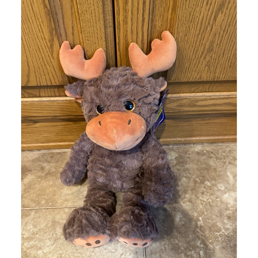 Kellytoy Moose Stuffed Animal Plush Brown/Tan Small Washable 2021 MPN